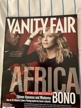 Vanity Fair Cover with Madonna and Djimon Hounsou